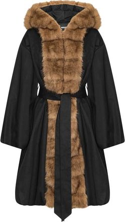 Rotate Faux-fur Collar Coat