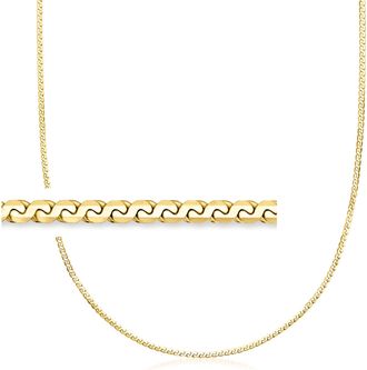 RS Pure by Ross-Simons Italian 18kt Gold Vermeil Serpentine-Link Necklace