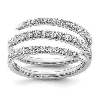 Diamond2Deal 14k Gold Lab Grown Diamond Wedding Band Ring 3/4Ct Clarity- VS Color- D-E