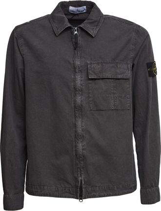 Stone Island Canvas Old Effect Multi-Pocket Overshirt
