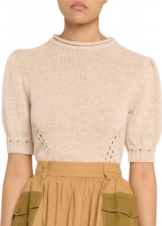 Ulla Johnson Pia Knit Top In Cowrie