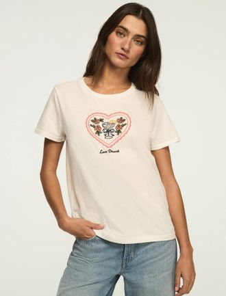 Lucky Brand Womens Love Drunk Classic Crew