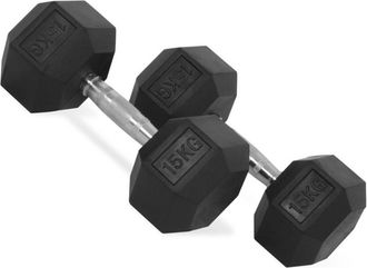 Trade Shop Trade Shop - Coppia Di Manubri In Vinile Da 15kg Ognuno Manubri Pesi Palestra Fitness Sport