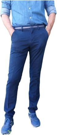 Mason's Slim Chino Broek - Heren - Slim Fit Broeken - Blauw - S - Katoen - Broeken