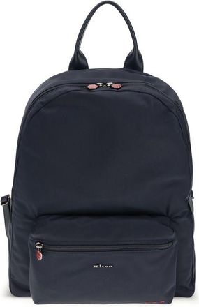 Kiton Blue Nylon Mens Backpack
