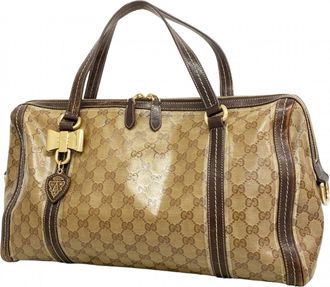 Gucci Brown Coated Canvas Tote Bag (Pre-Owned)