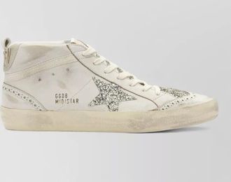 Golden Goose leather glitter high-top sneakers