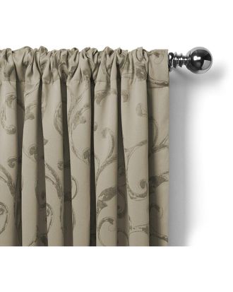 Elrene Mia Jacquard Scroll Blackout Window Curtain