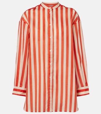 Eres Duetto striped cotton voile shirt