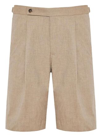 Incotex Geplooide katoenen shorts - Beige