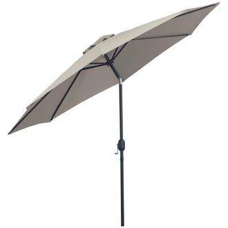 OUTSUNNY Sombrilla de jard&iacute;n 295x295x250 cm gris claro