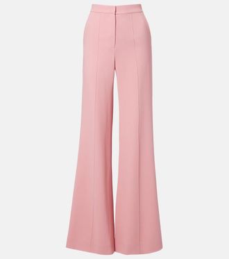 Elie Saab Pantaloni a gamba larga e vita alta in cady
