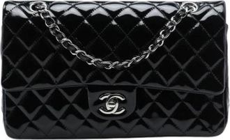 Chanel Pre-owned Vintage Double Flap Shoulder Bag - Dames - Vintage Schoudertas - Zwart - ONE Size - Leer - Vintage