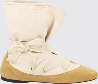 Isabel Marant Stivaletti Letiz bicolore in cotone e pelle scamosciata