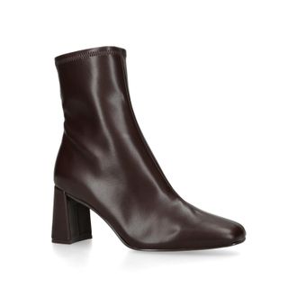 Steve Madden Womens Leather Hurst Dark Brown Boots - Size UK 7