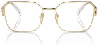 Prada 55mm Irregular optical glasses in Pale Gold at Nordstrom