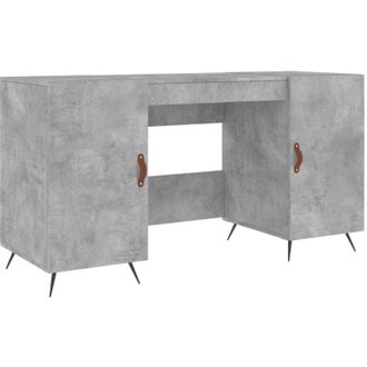 vidaXL Desk Concrete Grey 140x50x75 cm Engineered Wood vidaXL