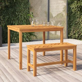 vidaXL Mesa De Comedor De Jard&iacute;n Madera Maciza De Acacia 90x90x74 Cm Vidaxl