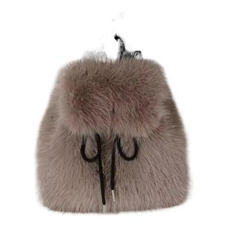 Generic Womens Plush Bags Women Faux Fur Backpack Soft Plush Large Capacity Shoulder Bag With Drawstring Flap Magnetic Closure For Daily Casual Use(Coffee)