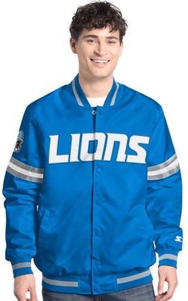 Starter Mens Starter Blue Detroit Lions Scout Full-Snap Varsity Jacket at Nordstrom, Size X-Large