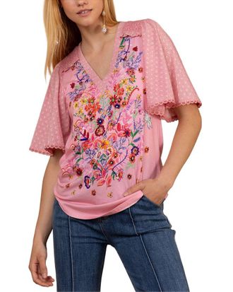 Hale Bob Hale Bob Keilani Short Sleeve Knit Top