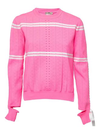 Fendi cotton sweater - women - Fabric - M - Pink