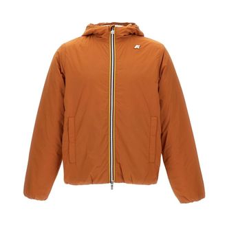 K-Way Heren, Jassen, Oranje, Maat: L Leer