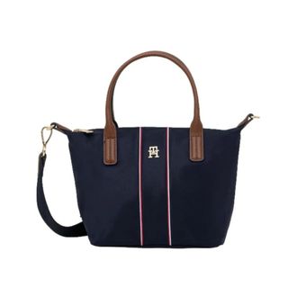 Tommy Hilfiger Tote Bags, female, Blue, Size: ONE SIZE Corporate TH Monogram Crossbody Tote Bag
