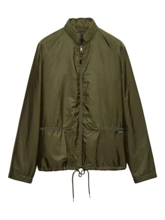 Prada hooded raglan sleeves jacket - Green