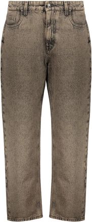 Moorer Dames, Jeans, Bruin, Maat: W31 Katoen