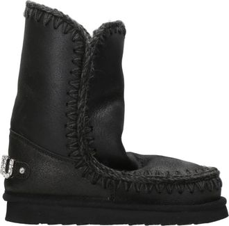 Mou Eskimo 24 Rhinestones Logo - Dames - Winterlaarzen - Zwart - 36 EU - Wol - Schoenen