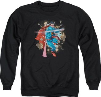 Gildan Superman Rock Breaker Adult Crewneck Sweatshirt