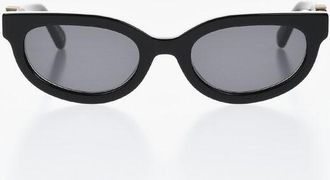 Off-white Tortoiseshell SPARKS Oval Sunglasses with Golden-Effect Mono size Unic