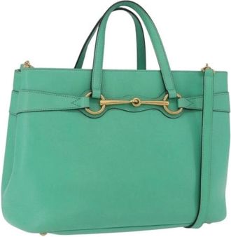 Gucci Pre-owned Vintage Handbag - Dames - Vintage Handtas - Groen - ONE Size - Leer - Vintage