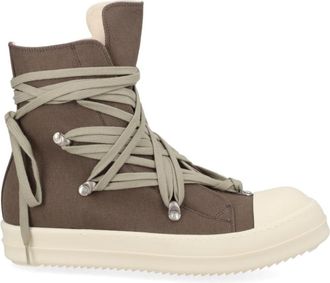 Rick Owens Brown High-lace Megalace Sneakers
