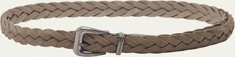Brunello Cucinelli Braided Suede Western Belt
