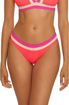 BECCA by Rebecca Virtue Coast Line Hipster Bikini Bottoms in Caliente at Nordstrom, Size X-Small