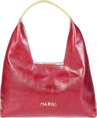 Marni Deep Burgundy Glossy Mini Bag