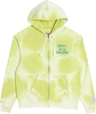 Gallery Dept. logo-print zip-up hoodie - unisex - Cotton - S - Green