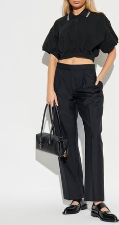 Alexander Wang Short Loose-fit Polo, Womens, Black