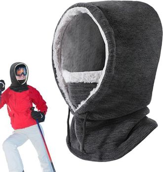 Generic Cycling Hooded Scarf,Windproof Breathable Adjustable - Cyclinng Hat Face Cover for Motorcycle,for Adventure Skating Travel Hiking Skiing Skateboarding