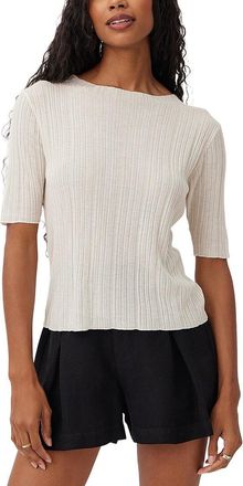 Bella Dahl Textured Ribbed Cashmere-Blend Top