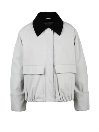 OOF Quilted Light Grey Jacket with Combined Closure and Adjustable Fit