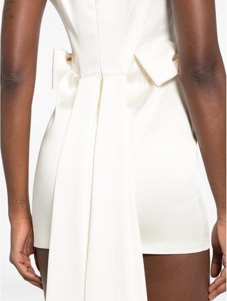 New Arrivals Satin Boat Neck Dress - White