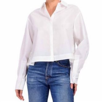 SIMKHAI Kacey Cotton Lace Shirt In Ivory