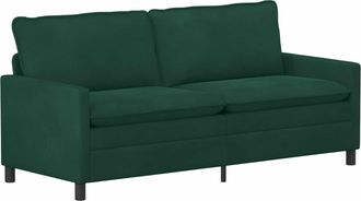 vidaXL Sof&aacute; Verde Oscuro 196 X 81 X 87,5 Cm Terciopelo Vidaxl