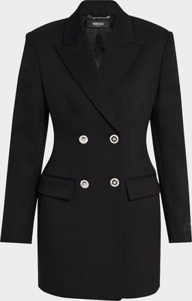 Versace Chainmail Cutout Double-Breasted Evening Jacket