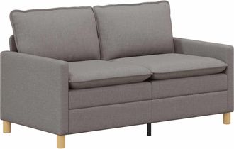 vidaXL Sof&aacute; 2 Plaza Gris Topo 156 X 81 X 87,5 Cm Tela Vidaxl