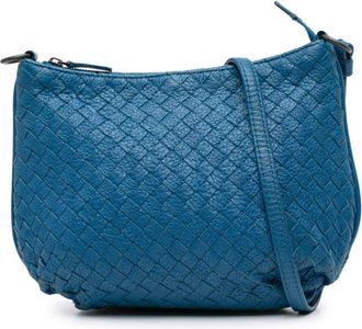 Bottega Veneta 2012-2024 Nappa Intrecciato crossbodytas - Blauw