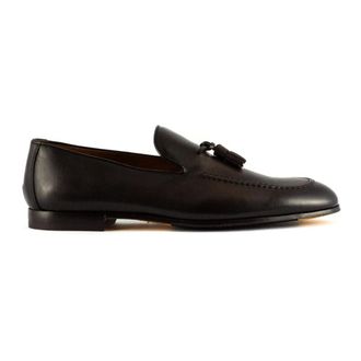 Doucal's Loafers, male, Brown, Size: 10 1/2 US Leather Tassel Loafer